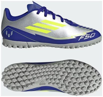 Сороконіжки Adidas F50 CLUB TF J MESSI сріблястий Діт 38 2/3 EU (23,8см) 00000036485