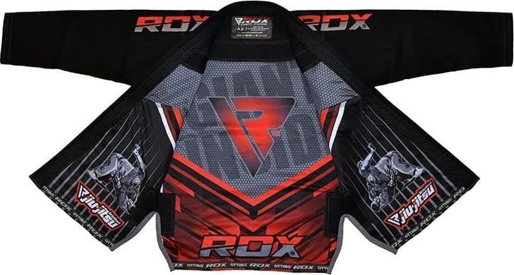 Костюм для бразильського джиу-джитсу RDX BRAZILIAN JIU-JITSU SUIT чорний A4 BJJ-S1B