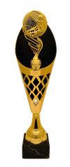 Статуетка Великий теніс Факел чорний, золото h 34см арт СБТ-02 00000016775