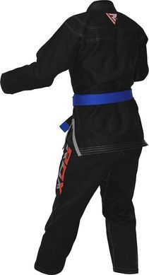 Костюм для бразильського джиу-джитсу RDX BRAZILIAN JIU-JITSU SUIT чорний A3 BJJ-S1B