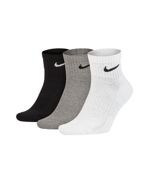 Шкарпетки Nike U NK EVERYDAY CUSH ANKLE 3PR чорний, білий, сірий Уні 34-38 00000014702