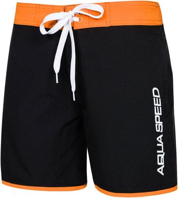 Плавки-шорти для хлопців Aqua Speed ​​EVAN JUNIOR 7530 чорний, помаранчевий Діт 140-152см 00000015831