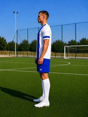 Футбольна форма X2 League (футболка+шорти), розмір S (білий/синій) X2001W/BL