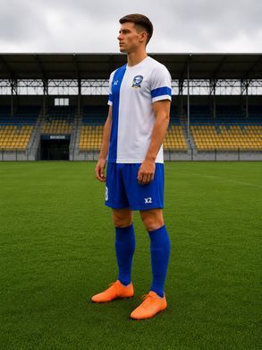 Футбольна форма X2 League (футболка+шорти), розмір S (білий/синій) X2001W/BL