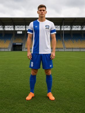 Футбольна форма X2 League (футболка+шорти), розмір S (білий/синій) X2001W/BL