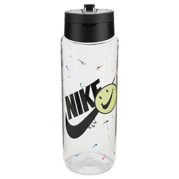 Бутылка Nike TR RENEW RECHARGE STRAW BOTTLE 24 OZ грфическая прозрачная, черная Уни 709 мл N.100.7643.968.24
