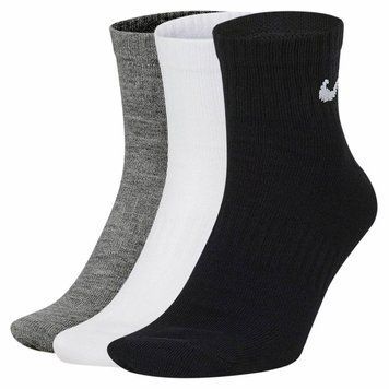 Шкарпетки Nike U NK EVERYDAY LTWT ANKLE 3PR чорний, білий, сірий Уні  SX7677-964