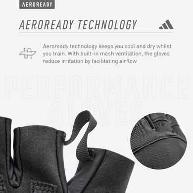 Рукавички для тренінгу Adidas Performance Gloves чорний Уні M ADGB-13154