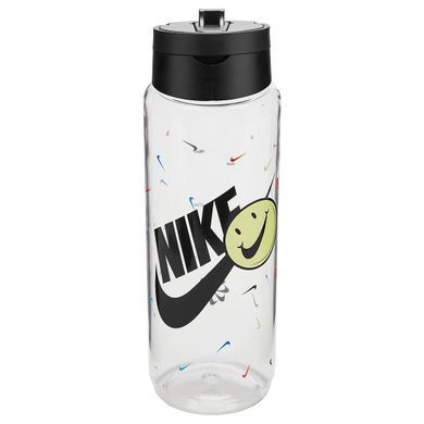 Бутылка Nike TR RENEW RECHARGE STRAW BOTTLE 24 OZ грфическая прозрачная, черная Уни 709 мл N.100.7643.968.24