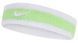 На голову Nike SWOOSH HEADBAND белый, салатовый Уни OSFM N.000.1544.117.OS фото 1