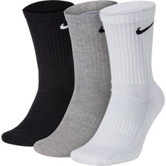 Шкарпетки Nike U NK EVERYDAY CUSH CREW 3PR чорний, білий, сірий Уні 34-38 00000014737