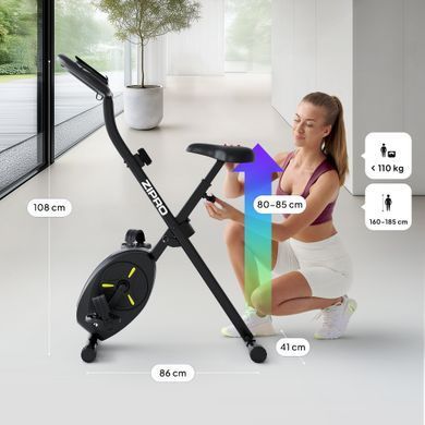 Велотренажер Zipro Eclipse X чорний 5902659848246