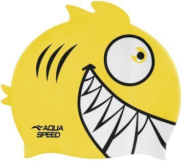 Шапка для плавання Aqua Speed ZOO Pirana 9700 піранья, жовтий Діт OSFM 246-18