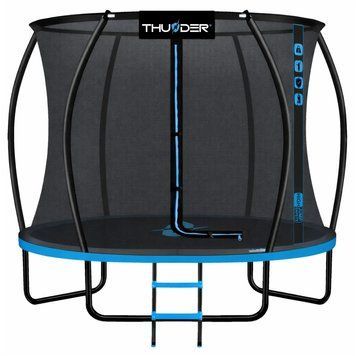 Батут THUNDER INSIDE ULTRA з внутрішньою сіткою 6 футів 183 см чорно-блакитний INSIDE-ULTRA-6FT-BLUE