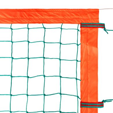 Сетка волейбольная 1x8,5 м. (шнур 3,5 мм, ячейка 10*10 см), вузловая с тросом SO-0952 SO-0952