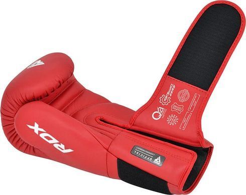 Боксерські рукавиці RDX BOXING GLOVES LEATHER IBA APPROVED-1 червоний  BGL-IBA-1R