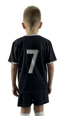 Дитяча футбольна форма X2 (футболка+шорти), розмір S (чорний/білий) DX2002BK/W-S DX2002BK/W