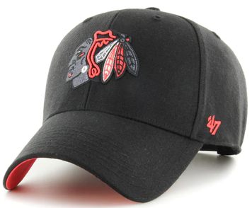 Кепка 47 Brand CHICAGO BLACKHAWKS SURE SHOT чорний, червоний Уні OSFA 00000023777