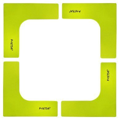 Набір плоских кутових фішок-маркерів Meta Flat Corner Marker Set of 4 лимон Уні 25х25 см 4004000100