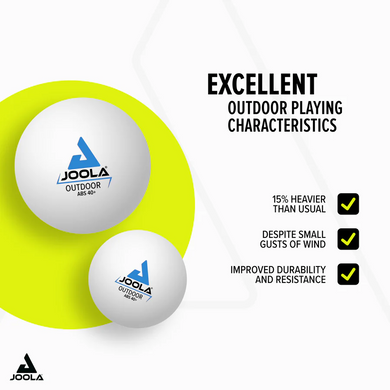 Набір м&rsquo;ячів для настільного тенісу Joola Outdoor 40+ ( 6 шт) 42181 42181