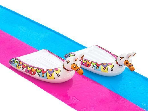 Горькая водная двойная Bestway 52320 488 см, розовато-голубая DM-52320