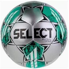 М'яч футзальний Select FUTSAL GINGA сріюлястий, чорний, зелений Уні 4 00000030786