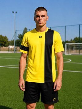 Футбольна форма X2 League (футболка+шорти), розмір S (жовтий/чорний) X2001YW/BK