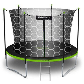 Батути Neo-Sport з внутрішньою сіткою 6 футів 183 см чорно-зелений DM-NS-06W231