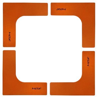 Набір плоских кутових фішок-маркерів Meta Flat Corner Marker Set of 4 помаранчевий Уні 25х25 см 4004000101