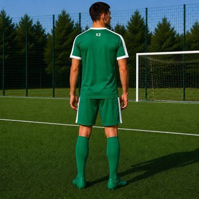 Футбольна форма X2 League (футболка+шорти), розмір S (зелений/білий) X2001GREE/WH