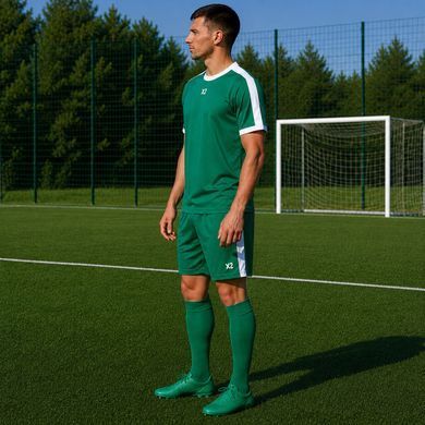 Футбольна форма X2 League (футболка+шорти), розмір S (зелений/білий) X2001GREE/WH