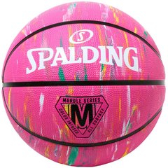 М'яч баскетбольний Spalding Marble Series рожевий, мультиколор Уні 5 00000023927