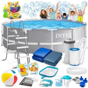 Каркасный бассейн 17in1 INTEX 26716, 366 x 99 см + машина для создания пузырей DM-26716-M