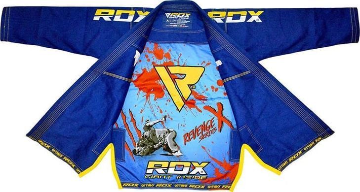 Костюм для бразильского джиу-джитса RDX BRAZILIAN JIU-JITSU SUIT синий A2 BJJ-S3U