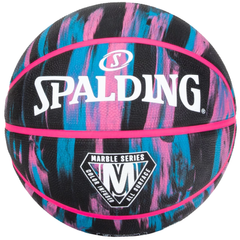 М'яч баскетбольний Spalding Marble Series блакитний, рожевий, чорний Уні 7 00000023928