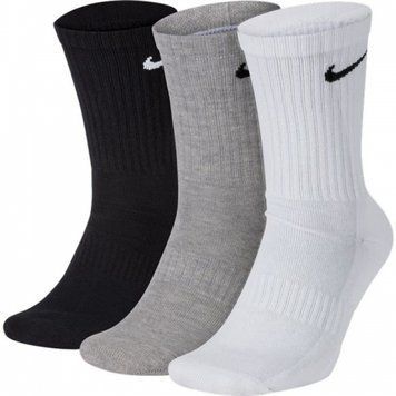 Шкарпетки Nike U NK EVERYDAY LTWT CREW 3PR білий, сірий, чорний Чол 34-38 SX7676-964