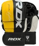 Тренировочные перчатки RDX GRAPPLING GLOVES REX T6 PLUS черный, желтый, белый S (GGR-T6Y) GGR-T6Y