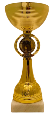 Кубок нагородний металева чаша, жетон d 25мм золото h 18см арт КЖ-1-01 00000016677