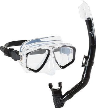 Набор маски и трубки Speedo ADLT ADVT MSKSKL SET 006 черный, прозрачный One Size 8-7530332006