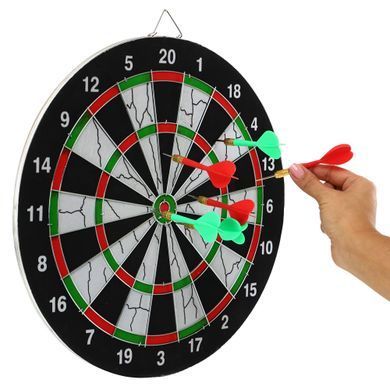 Дартс из Флока Flocked 6 дротиков и мишень Baili SJ-15316 15'х1/2' (38х1,3см) SJ-15316
