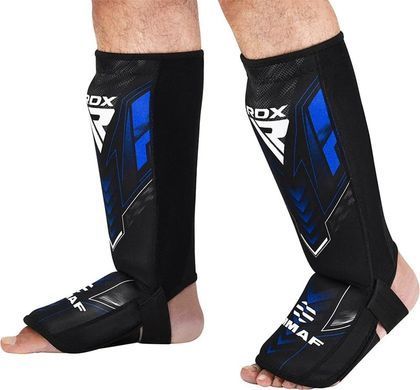 Захист ніг RDX NEOPRENE SHIN INSTEP IMMAF-1 чорний, синій XL SGN-IMF-1U