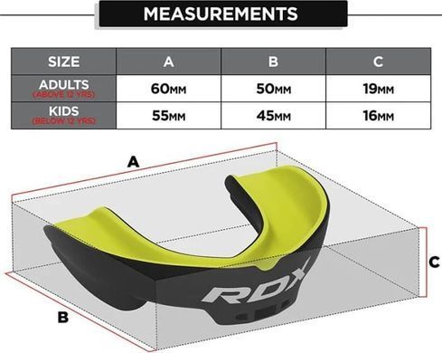 Капа RDX MOUTH GUARD ADULT чорний, зелений One Size GGS-3GNA