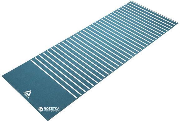 Двухсторонний коврик для йоги Reebok Double Sided 4mm Yoga Mat голубой, белый Уни 173 х 61 х 0,4 с RAYG-11030GN