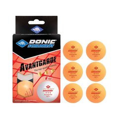 М'ячі для настільного тенісу (6 шт) Donic-Schildkrot 3*-Star Avantgarde, помаранчевий 658038