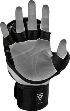 Тренировочные перчатки RDX GRAPPLING GLOVES REX T6 PLUS черный, желтый, белый M (GGR-T6Y) GGR-T6Y