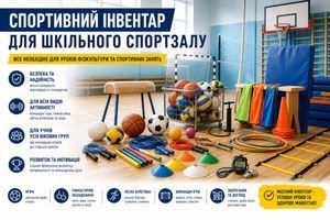 Як вибрати спортивний інвентар для шкільного спортзалу: повний список необхідного обладнання