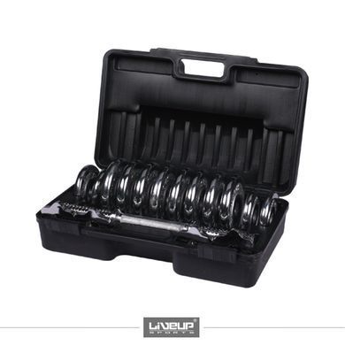 Набор гантелей в кейсе пара LiveUp DUMBBELL SET LS2322B-15KGS