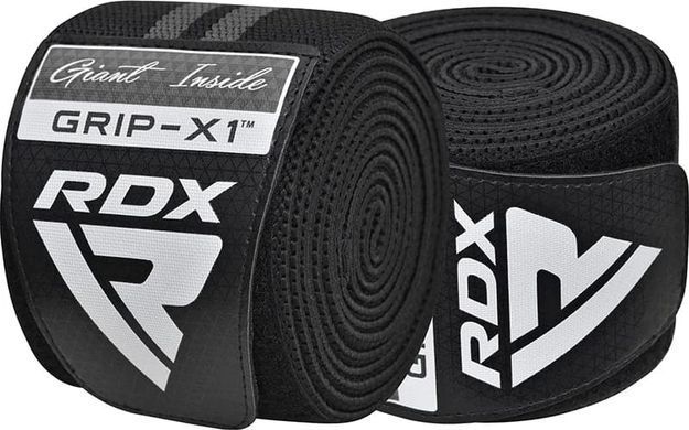Бандаж для коліна RDX GYM KNEE WRAP R11 чорний, сірий One Size WAH-KR11BG
