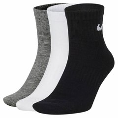 Шкарпетки Nike U NK EVERYDAY LTWT ANKLE 3PR чорний, білий, сірий Уні 38-42 00000015013