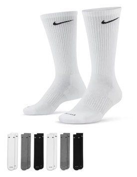 Шкарпетки Nike U NK ED PLS CSH CRW 6PR - 132 чорний, сірий, білий Чол SX6897-965